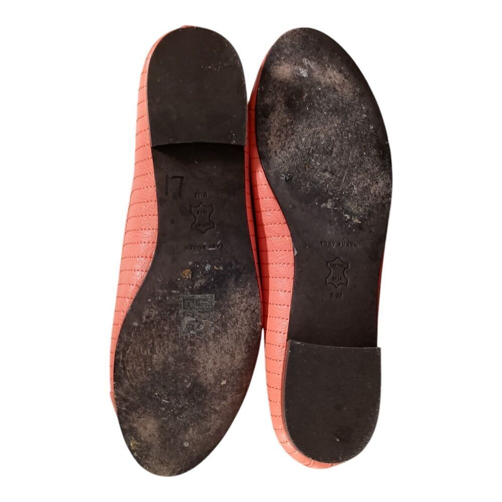 Tory Burch Coral Quilted Patent Leather Ballet Flats - Picture 11 of 11